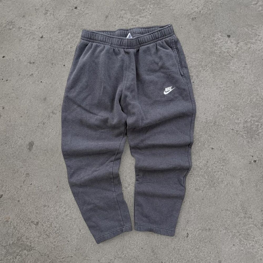Nike Charcoal Gray Joggers with White Swoosh